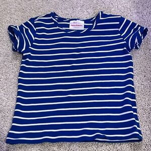 Hanna Andersson blue/white stripe tshirt 3T